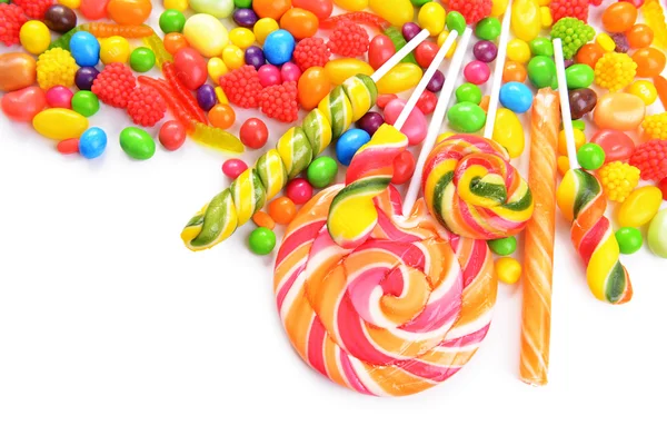 Farklı renkli meyve şekeri yakın çekim — Stok fotoğraf