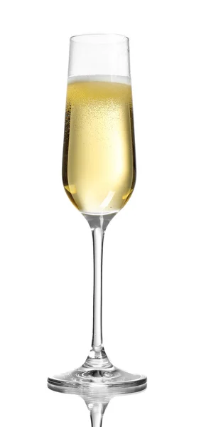 Glas Champagner, isoliert auf weiss — Φωτογραφία Αρχείου