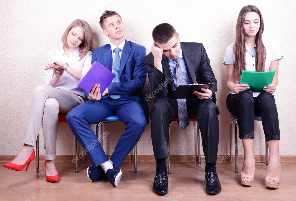 Business people waiting for job interview