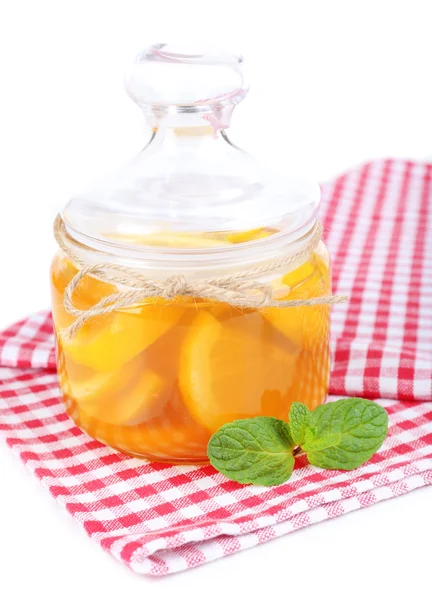 Sabrosa mermelada de limón en primer plano de la mesa —  Fotos de Stock
