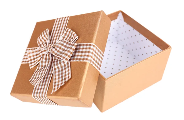 Caja de regalo abierta aislada en blanco — Foto de Stock