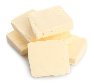 Beyaz izole lezzetli tereyağı