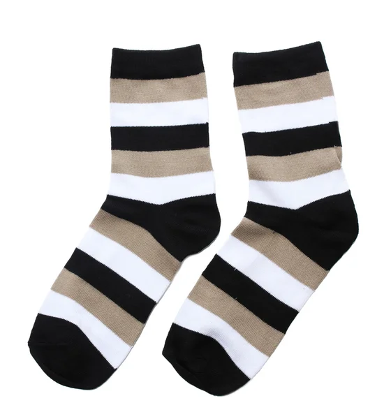 Striped socks isolated on white — Stock Photo, Image