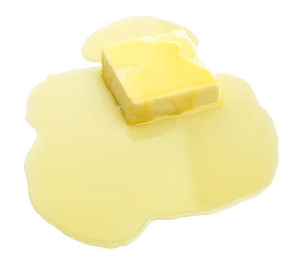 Leckere Butter isoliert auf weiß — Stockfoto