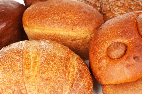 さまざまな種類のパンのクローズ アップ — ストック写真