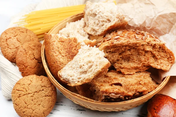 Breaking bread close up — Stock Photo, Image