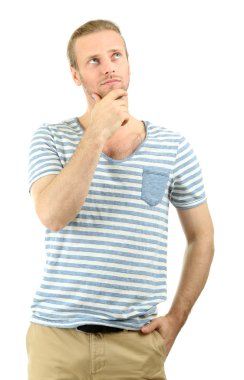 beyaz izole yakışıklı genç