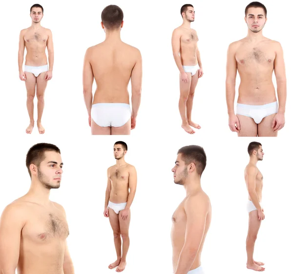 Snímek modelu. pohledný muž izolovaných na bílém — Stock fotografie