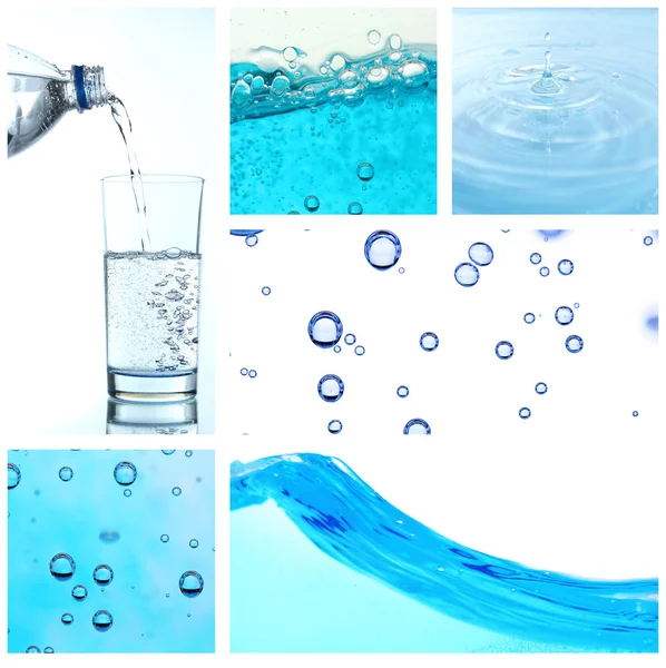Collage of mineral water — Stock Photo, Image