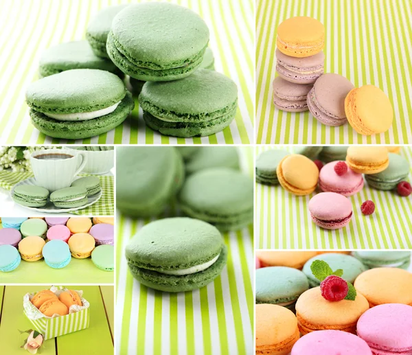 Collage de macarons savoureux — Photo