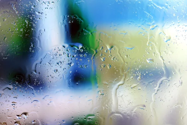 Glass with natural water drops — Stock Photo, Image