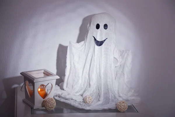 Halloween ghost, on dark background — Stock Photo, Image