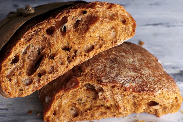 Breaking bread close up — Stock Photo, Image