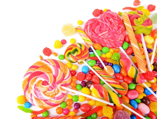 Különböző színes gyümölcsök candy közelről — Stock Fotó