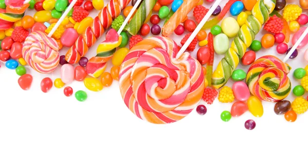 Különböző színes gyümölcsök candy közelről — Stock Fotó