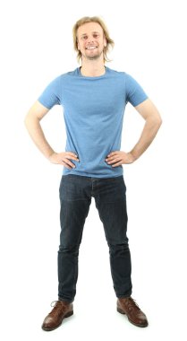 beyaz izole yakışıklı genç