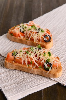 Masada domatesli nefis bruschetta.