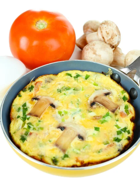 Omlet z pieczarkami zbliżenie — Zdjęcie stockowe