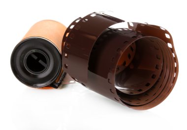 kartuş üzerinde beyaz izole yeni fotoğraf filmi 
