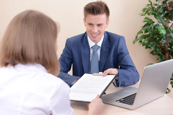 Job applicant having interview — Stock Photo, Image