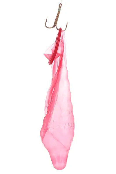 후크 흰색 절연에 콘돔 — 스톡 사진