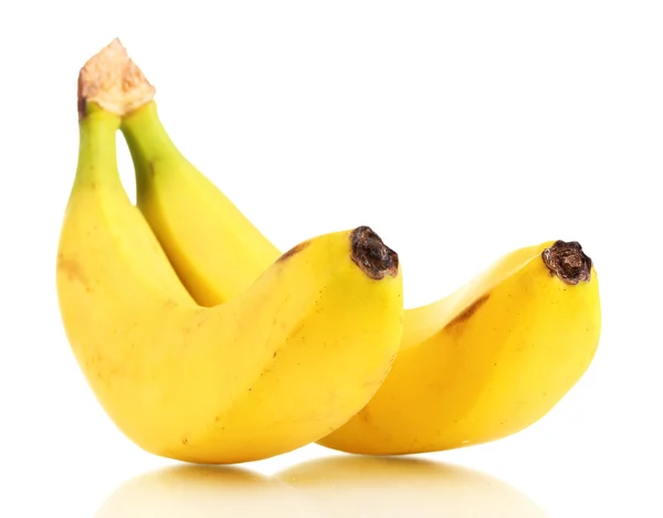 Сладкие бананы на белом — стоковое фото
