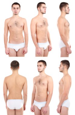 anlık modeli. yakışıklı bir adam üzerinde beyaz izole