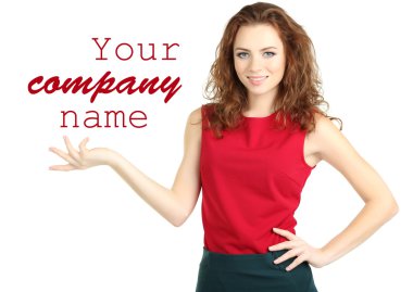 güzel genç kız elbise üzerine beyaz izole