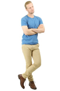 beyaz izole yakışıklı genç