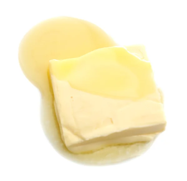 Leckere Butter isoliert auf weiß — Stockfoto