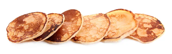 Fried pancakes isolated on white — Stock Photo, Image