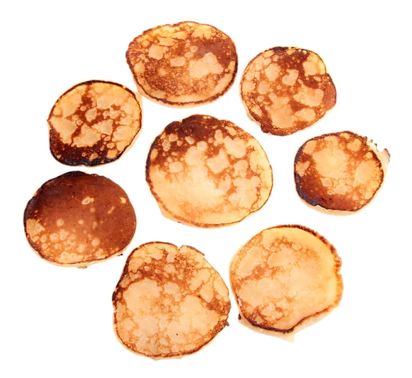 Pancake goreng diisolasi di atas putih — Stok Foto