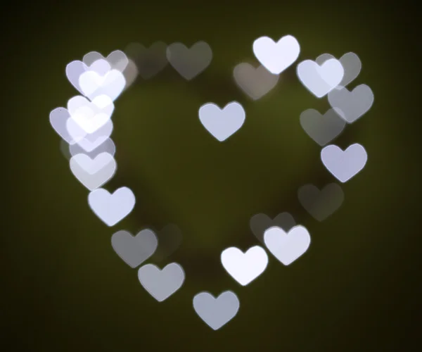 Bright heart bokeh background — Stock Photo, Image