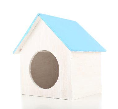 beyaz izole kuş evi