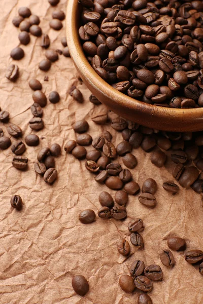 Coffee beans on table close-up — Stock Photo, Image
