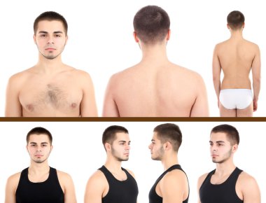 anlık modeli. yakışıklı bir adam üzerinde beyaz izole
