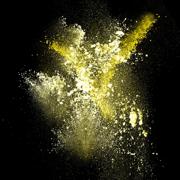 Colorful powder,  on black background — Stock Photo, Image