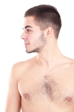 beyaz izole yakışıklı genç