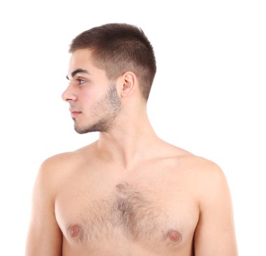 beyaz izole yakışıklı genç