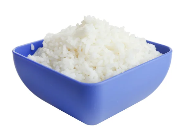 Cooked rice in bowl close up — Stock Photo, Image