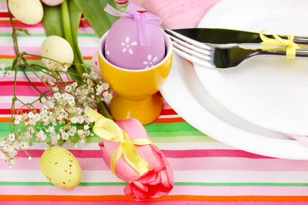 Apparecchiatura tavola Pasqua — Foto Stock