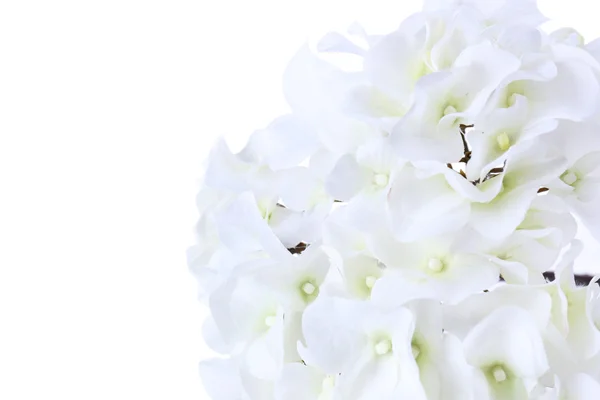 Bukett med vackra konstgjorda blommor, isolerad på vit — Stockfoto
