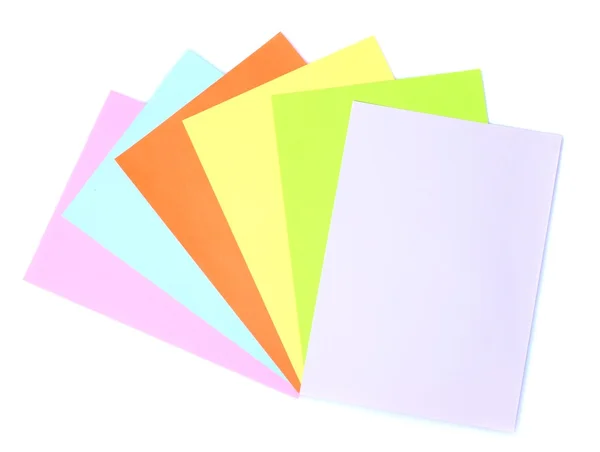 Colorful bright paper isolated on white — Stock Photo, Image