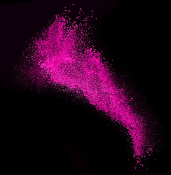 Colorful powder,  on black background — Stock Photo, Image