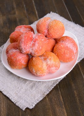 lezzetli kurabiyeler şeftali üzerinde tablo yakın çekim