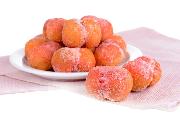 Delicious cookies peaches on plate close-up — Stock Photo, Image