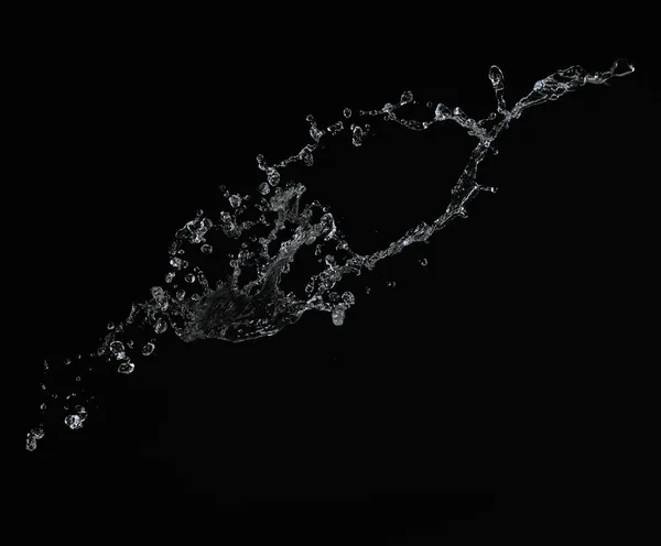 黑色背景上的水花 — 图库照片