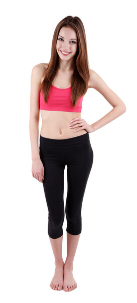 Женщина изолирована на белом