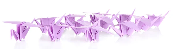 Origami jeřáb, izolované na bílém — Stock fotografie