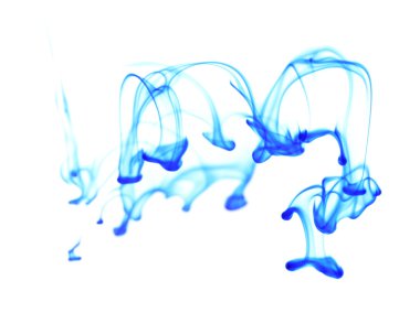 su üzerinde beyaz izole mürekkep